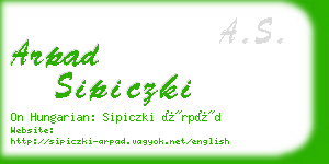 arpad sipiczki business card